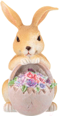 Статуэтка Elan Gallery Кролик с корзиной цветов / 210133
