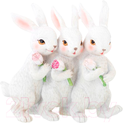 Статуэтка Elan Gallery Кролики с цветами / 210135 