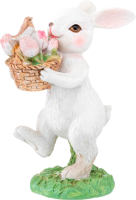 Статуэтка Elan Gallery Кролик с корзинкой тюльпанов / 210136  - 
