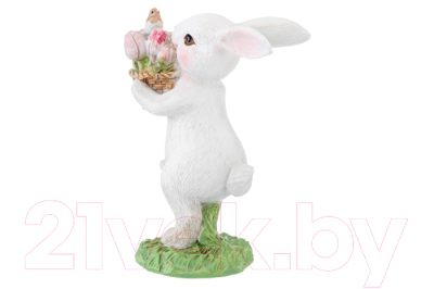 Статуэтка Elan Gallery Кролик с корзинкой тюльпанов / 210136 