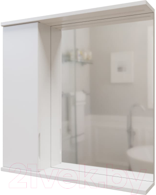 Шкаф с зеркалом для ванной Mixline Лайн 70 553015 (левый, с подсветкой)