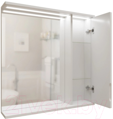 Шкаф с зеркалом для ванной Mixline Лайн 70 553017 (правый, с подсветкой)