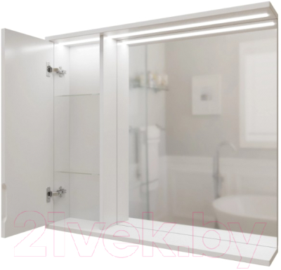 Шкаф с зеркалом для ванной Mixline Лайн 80 553016 (левый, с подсветкой)