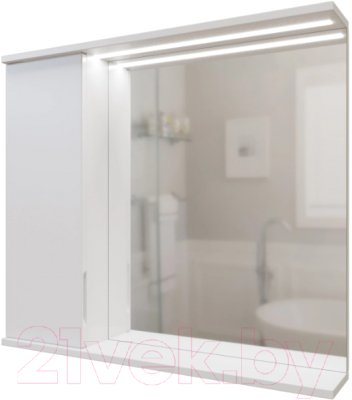Шкаф с зеркалом для ванной Mixline Лайн 80 553016 (левый, с подсветкой)