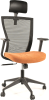 Кресло офисное Signal Q-328H (черный/оранжевый) - 