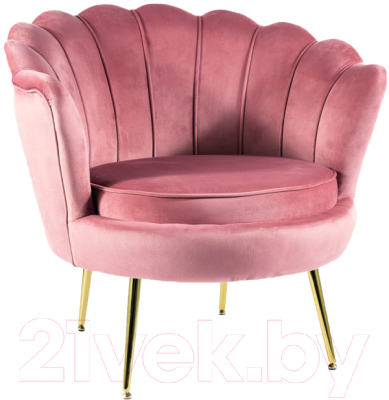 Кресло мягкое Signal Camellia (Velvet Bluvel 52 античный розовый/золото)