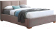 Двуспальная кровать Signal Chloe Maison 160x200 (Velvet Bluvel 40, бежевый/дуб) - 
