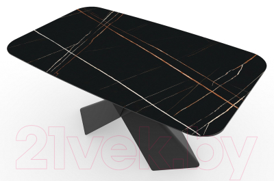 Обеденный стол Signal Avangard II Ceramic 160-240x90 (черный Noir Laurent/черный матовый)