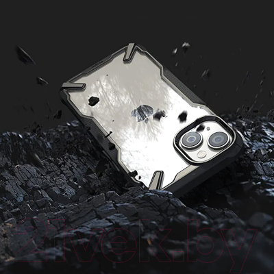 Чехол-накладка Ringke Fusion X для iPhone 14 Plus (черный)