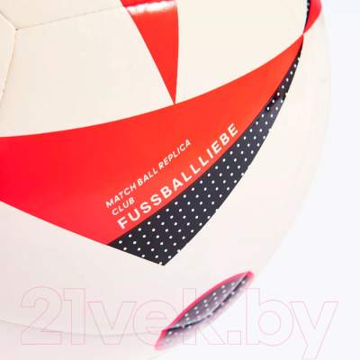 Футбольный мяч Adidas Euro24 Club / IN9372 (размер 5, белый/красный/черный)