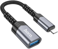 Адаптер Hoco UA24 iPhone-USB (металлик) - 