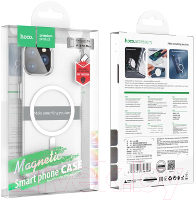 Чехол-накладка Hoco Магнитный для iPhone 13 Pro Max (прозрачный)