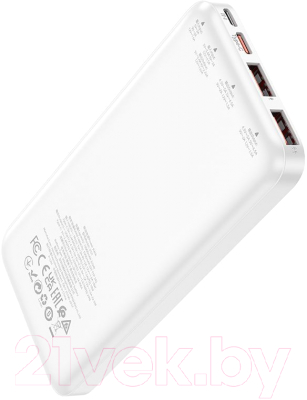 Портативное зарядное устройство Hoco J101 10000mAh (белый)