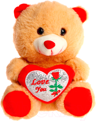 Мягкая игрушка Sima-Land Мишутка с сердцем / 4471239 (красный)