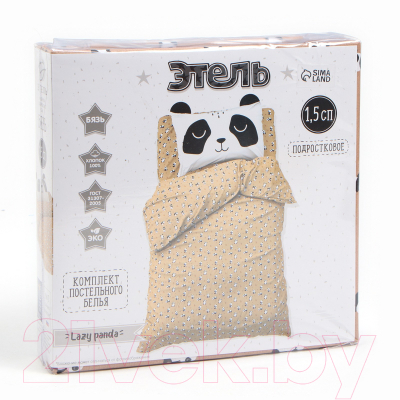 Комплект постельного белья Этель Lazy Panda 1.сп / 9935630