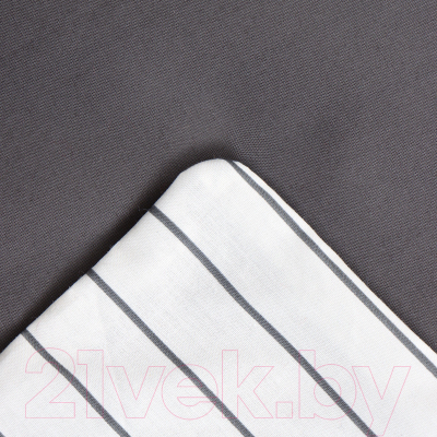 Комплект постельного белья Этель Stripes Grey Евро / 9888829