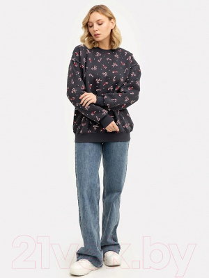 Изображение товара Свитшот Mark Formelle 122887/1 (р.164/170-112-118, конфеты на графите)