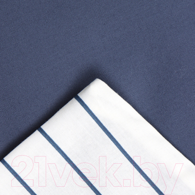 Комплект постельного белья Этель Stripes Евро / 9888834 (синий)