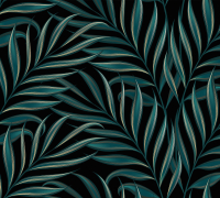 Фотообои листовые Vimala Пальмовые листья на черном (270x300) - 