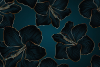 Фотообои листовые Vimala Векторные цветы 3 (270x400) - 