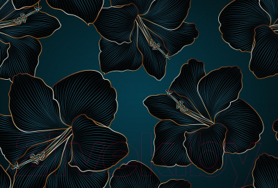 Фотообои листовые Vimala Векторные цветы 3 (270x400)