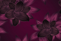 Фотообои листовые Vimala Векторные цветы 11 (270x400) - 