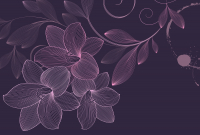 Фотообои листовые Vimala Векторные цветы 16 (270x400) - 