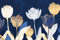 Фотообои листовые Vimala Рисованные тюльпаны (270x400) - 