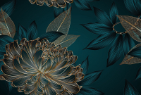 Фотообои листовые Vimala Рисованные цветы 5 (270x400) - 
