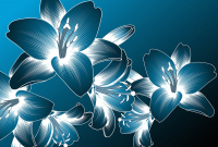 Фотообои листовые Vimala Рисованные цветы 7 (270x400) - 