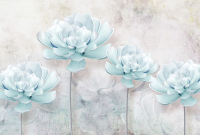 Фотообои листовые Vimala Рисованные цветы 10 (270x400) - 