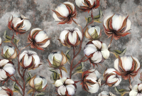Фотообои листовые Vimala Рисованные цветы 12 (270x400) - 