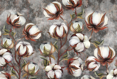 Фотообои листовые Vimala Рисованные цветы 12 (270x400)