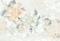 Фотообои листовые Vimala Рисованные цветы 13 (270x400) - 