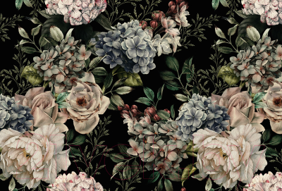 Фотообои листовые Vimala Рисованные цветы 18 (270x400)