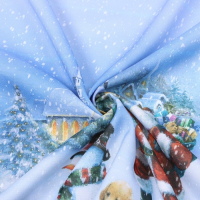 Комплект штор Этель Рождественский вечер / 9933894 (145x180, 2шт, с подхватами) - 