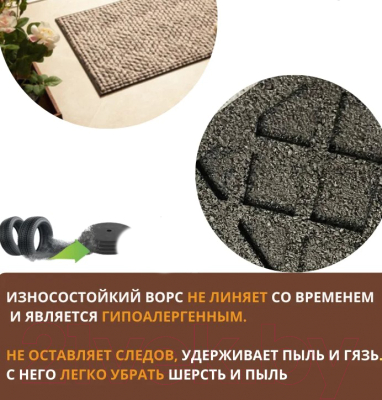 Коврик грязезащитный Multy Home Lima 40x60 / SH5000160 (Chunky Knit)