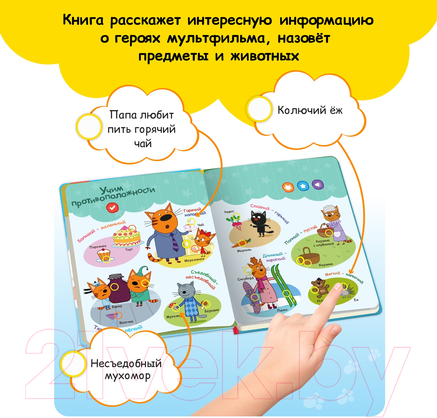 Музыкальная книга BertToys Нажималка Три Кота / FD148