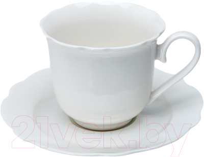 Чашка с блюдцем Белбогемия DW1206-White / 106796