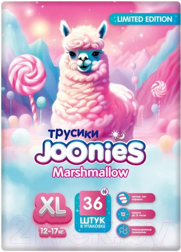 Подгузники-трусики детские Joonies Marshmallow ХL 12-17кг