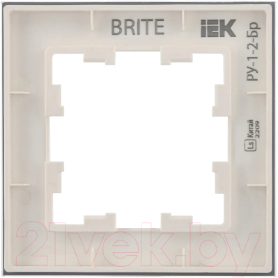 Рамка для выключателя IEK Brite BR-M12-G-31-K01 (белый матовый)
