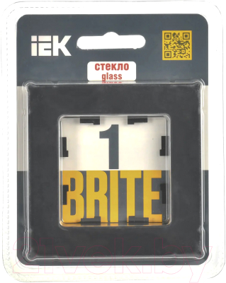 Рамка для выключателя IEK Brite BR-M12-G-31-K02 (черный матовый)