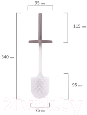 Изображение товара Ершик для унитаза Laima 604961 (серый матовый)