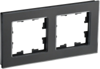 Рамка для выключателя IEK Brite BR-M22-G-31-K02 (черный матовый) - 