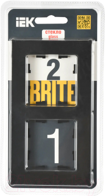 Рамка для выключателя IEK Brite BR-M22-G-31-K02 (черный матовый)
