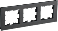 Рамка для выключателя IEK Brite BR-M32-G-31-K02 (черный матовый) - 
