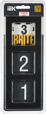 Рамка для выключателя IEK Brite BR-M32-G-31-K02 (черный матовый)