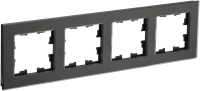Рамка для выключателя IEK Brite BR-M42-G-31-K02 (черный матовый) - 