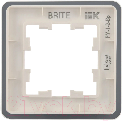 Рамка для выключателя IEK Brite BR-M12-G-41-K01 (белый)