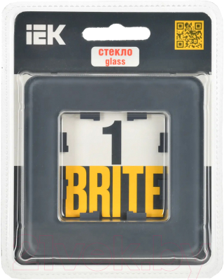 Рамка для выключателя IEK Brite BR-M12-G-41-K53 (графит)